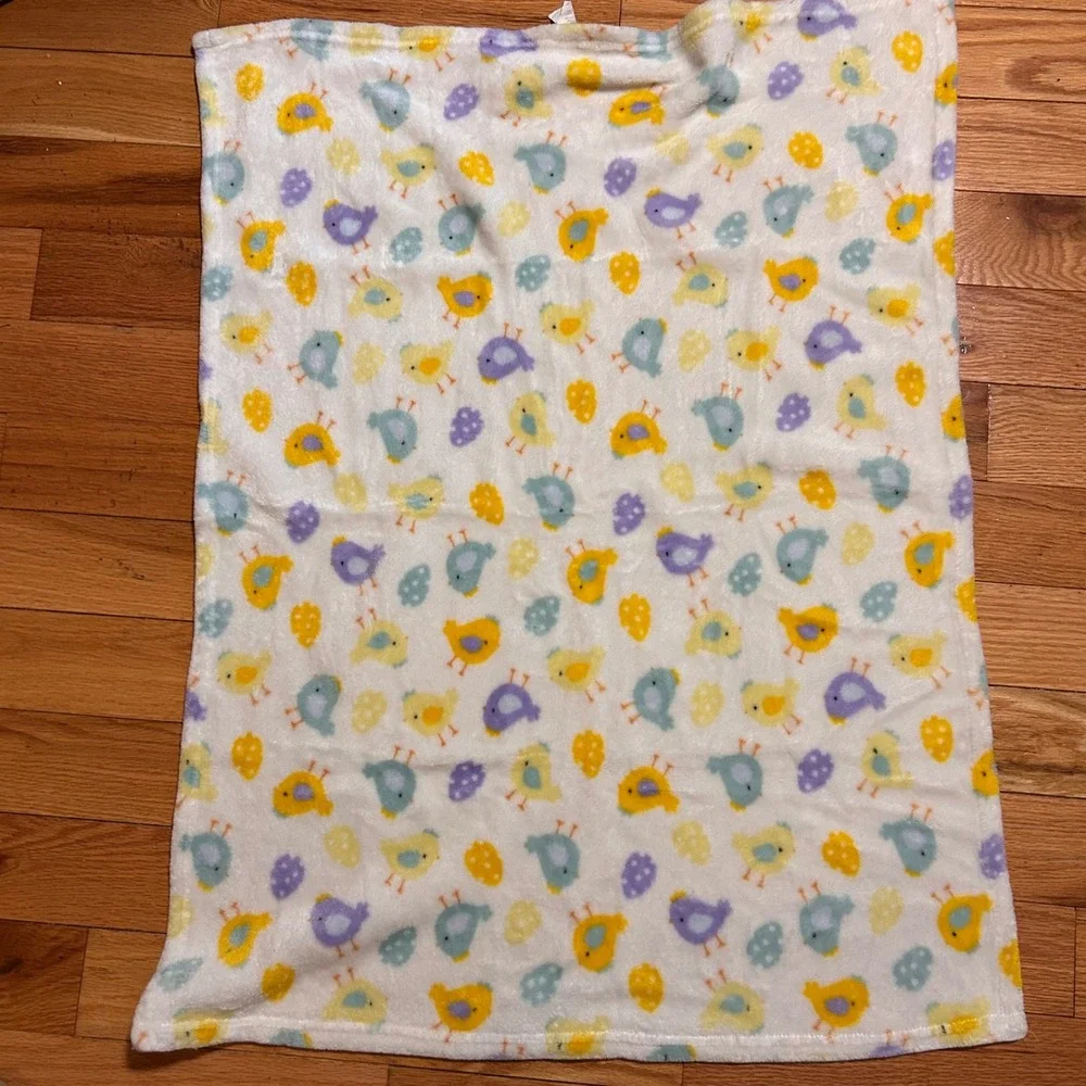 Parents Choice Baby Blanket White Fleece Chicks‎ Eggs Pastel 30x36 3377501R